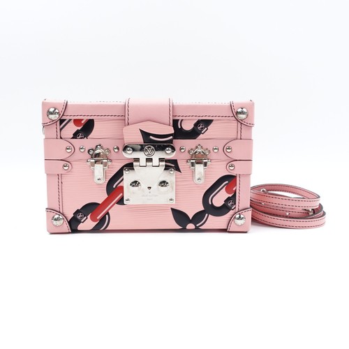 Louis Vuitton Petite Malle Pink Calfskin Shoulder Bag T10395335