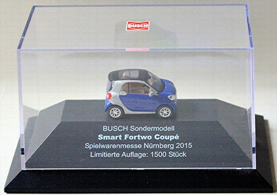 Smart Fortwo Coupe 3. Generation 2014-19 W453 Fair Toy Fair 1:87 Busch - Image 3 of 4
