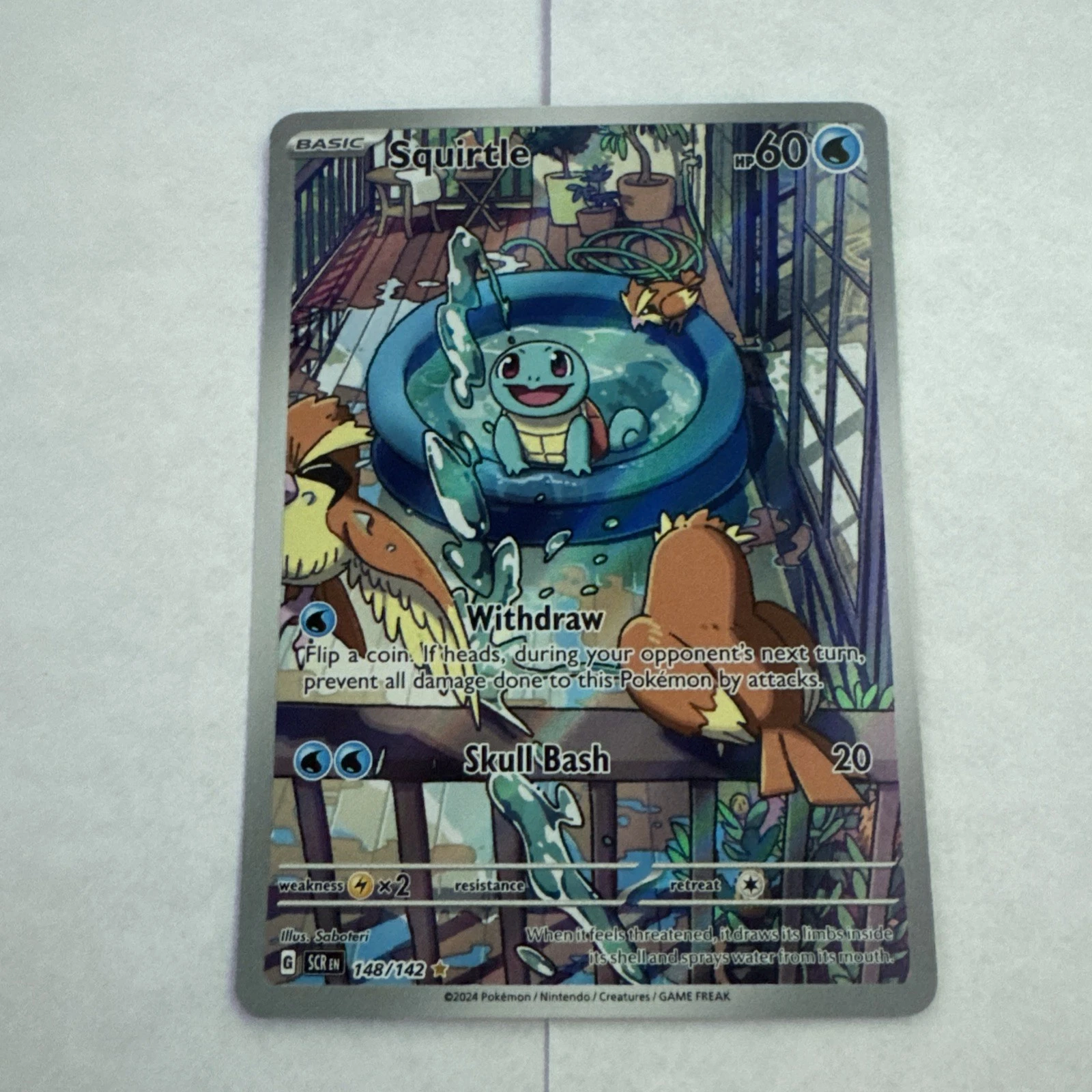 Deal for 2024 POKEMON SQUIRTLE SPECIAL ILLISTRATION RARE - STELLAR CROWN 148/142