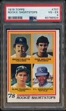1978 Topps # 707 Paul Molitor Alan Trammell HOF Rookie Shortstops Card PSA 4. rookie card picture