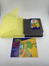Nintendo NES Sesame Street Big Birds Hide and Seek 1985 And Translucent Case