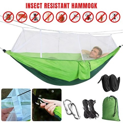 660lbs Portable Double Person Camping Hammock Tent with Mosquito Net Hanging Bed