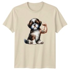 Love Mom Shih Tzu Welpen Tiere Grafik Herren T-Shirt Damen Tee Hund Oberteil
