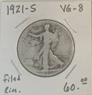 1921-S, WALKING LIBERTY, HALF DOLLAR