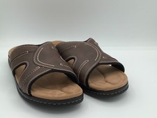 Dockers Sandals Mens 12M Sunland Slides Brown Memory Foam Open Toe Shoes EUC