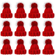 Mini Christmas Knit Hats Doll Crafts Xmas Tiny Small Tree Ornaments DIY