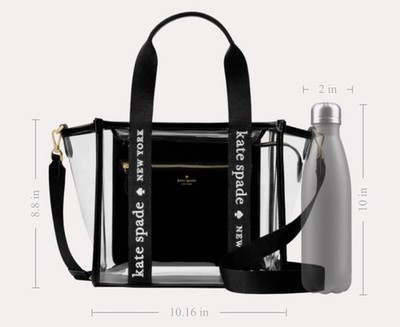 Kate Spade New York Kip CLEAR Small Tote Black (NWT) Stadium