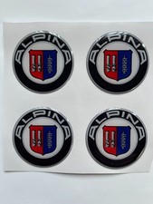 Alpina Wheel Cap Stickers Set 4pcs 3d Domed Resin Center Cap Emblem Decals