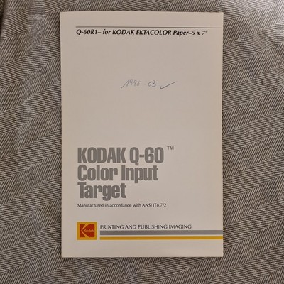 Kodak Q-60R1, COLOR INPUT TARGET + 1 Graukarte CAT 1907914 KP 91509