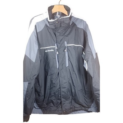 Vintage Columbia Interchange Jacket Men s XL Black/Grey Waterproof Shell