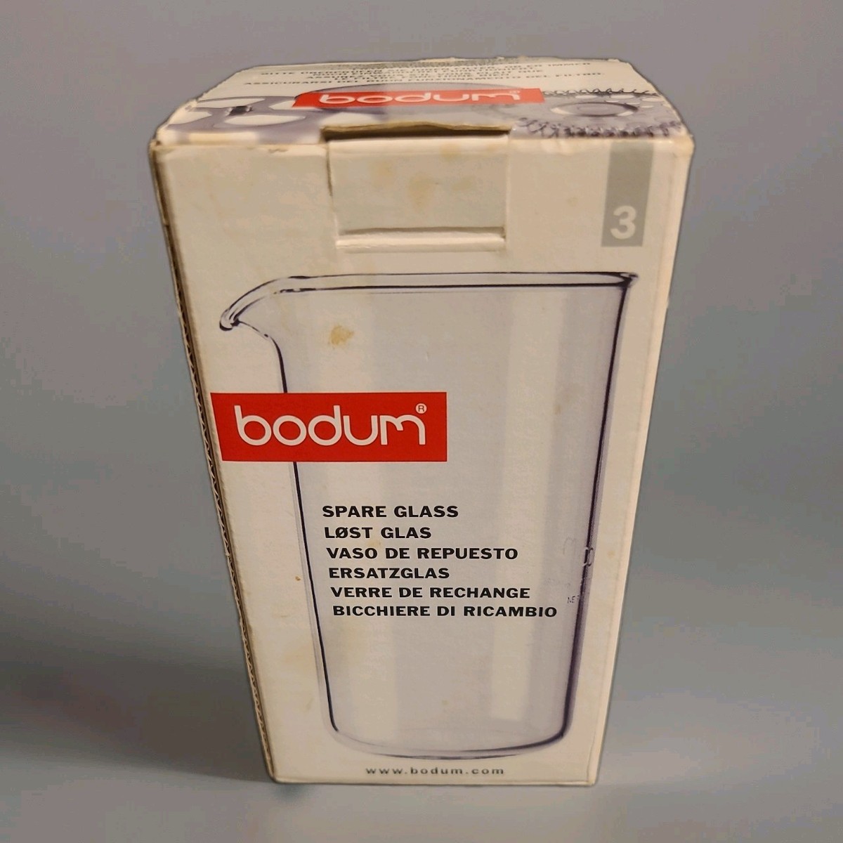 Coffee Grinder Bodum Cafetiere Replacement Glass 12 Cup Genuine