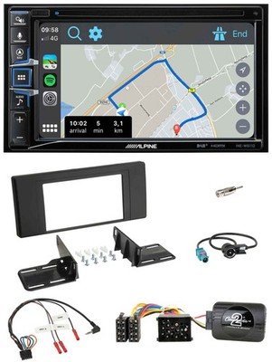 Alpine DAB TMC Bluetooth 2DIN USB Lenkrad Navigation für BMW X5 2000-2003 schwar
