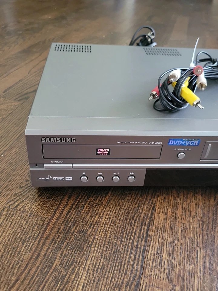 Samsung DVD/VHS DVD-V2000 Dual Deck VCR Combo 4 Cabeças Hi-Fi Estéreo - Sem Controle Remoto  - Imagem 3 de 4