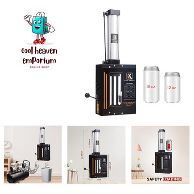 Fully Enclosed Pneumatic Can Crusher with Auto Ejection   Heavy-Duty Wall Mou...