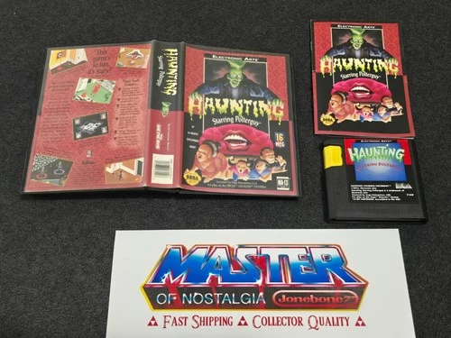 Sega Genesis HAUNTING CIB Complete Case Box Game Starring Polterguy RARE