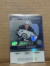 2020-21 Upper Deck Credentials Logan Stanley Debut Ticket Access /999 