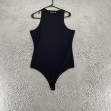 Abercrombie Soft A F Bodysuit Womens XL Black High Neck Tank Minimalist Capsule