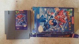 Mega Man 5 (Nintendo NES) Authentic Game & original Box TESTED WORKS *VERY RARE*