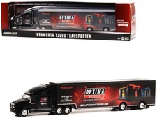 Greenlight 30378 1/64 Kenworth T2000 Transporter Black "OPTIMA