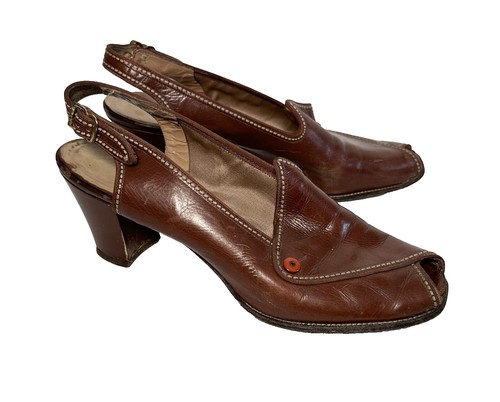 Escarpins Morenatom Talons Moyens Cognac & Sable - Taille US 7 Femme - Cuir/suede - Neufs Sans Boîte