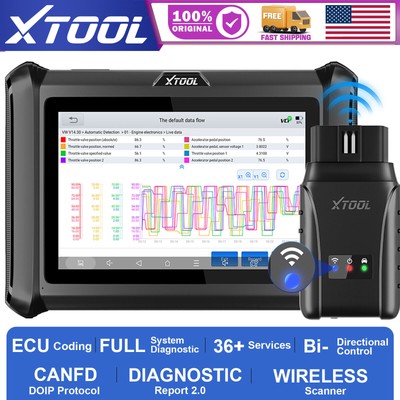 XTOOL NEW D7W V2.0 Auto Bidirectional FCA OBD2 Diagnostic Scanner Online Coding