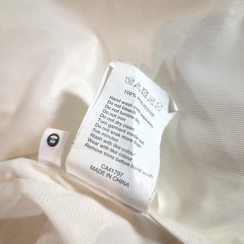 A Bathing Ape Jacket Mens Small White AAPE Outdoor Hooded Ski Coat Windbreaker - Picture 12 of 15