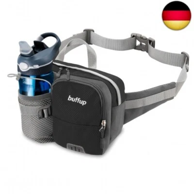 buffup® Bauchtasche mit flaschenhalter,hüfttasche Sport für outdoor hu