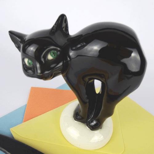 GOEBEL Figur Katze, Brieföffner Brezelhalter, Letter Opener, Hummel, 50er Jahre - Bild 6 von 12