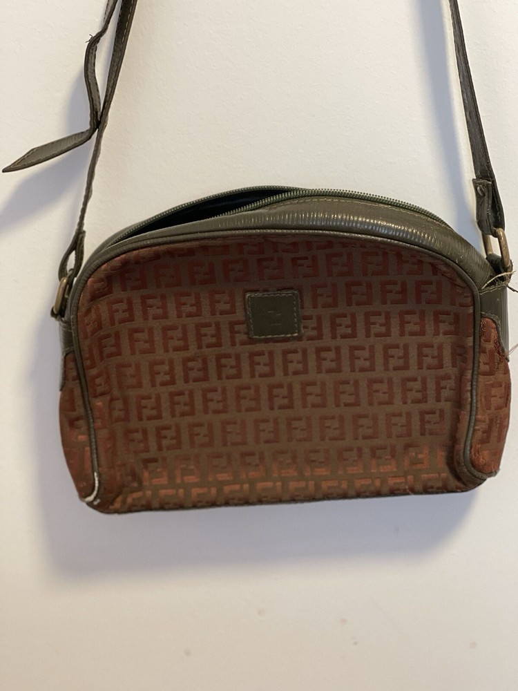 Fendi Crossbody Handbag Logo Purse Needs Restoration Vintage