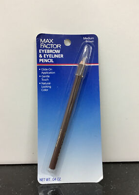 Max Factor eyebrow & eyeliner pencil *MEDIUM BROWN, .04 oz,
