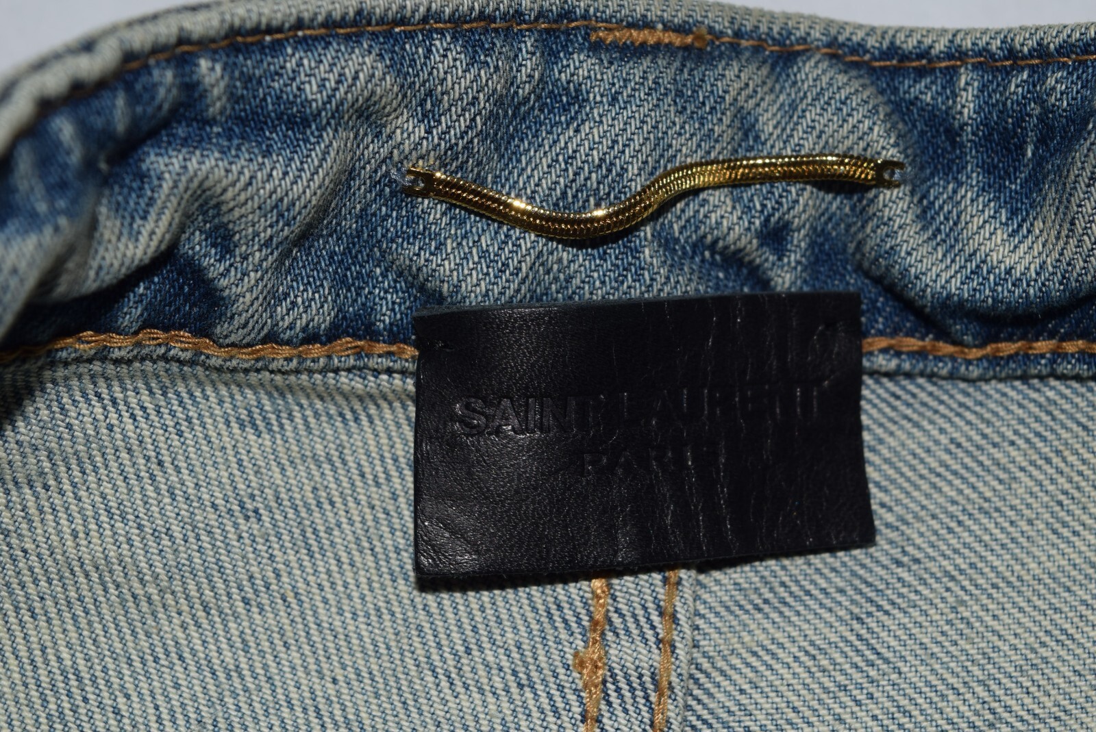 Nuovo con etichetta! Jeans donna YSL Saint Laurent skinny 5 tasche taglia 28 blu denim $860