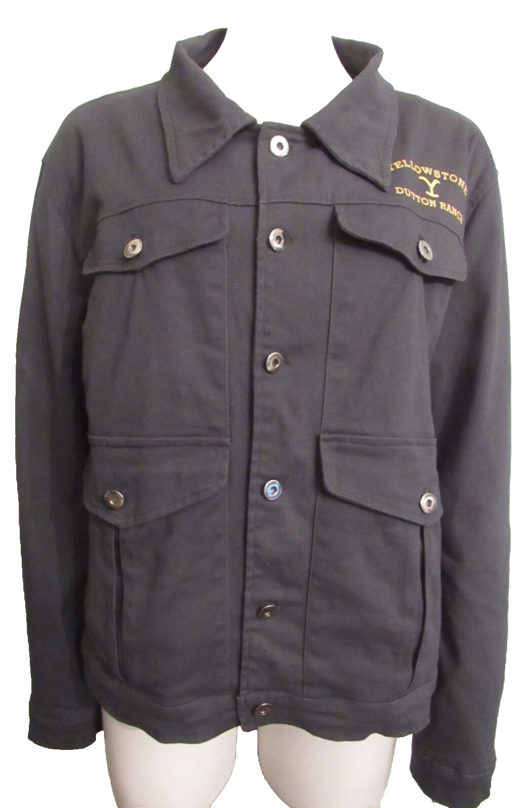 yellowstone dutton ranch button-up long sleeve gr… - image 1