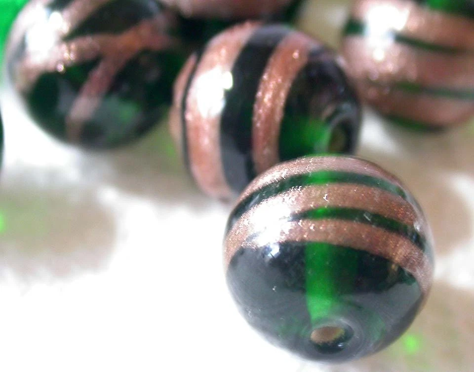 Best amd 美丽复古西德翡翠绿珠,12 件装 — 第 4/4 张图片