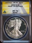 2002-W $1 Silver American Eagle PF70DCAM New ANACS # 7472142 + Bonus