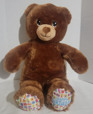 BABW Build A Bear Workshop HAPPY BIRTHDAY Brown Teddy Bear 15" Plush