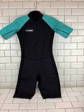 Flexel Shorty wetsuit Black/Teal Youth size 10 9-12 years old