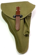 WWII GERMAN HEER WAFFEN ARMY WALTHER P38 DAK TROPICAL CANVAS WEB PISTOL HOLSTER