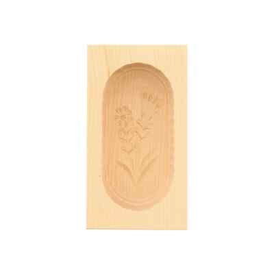 Butterform, eckig, Enzian aus Ahornholz 14 cm Butterherstellung, Lab