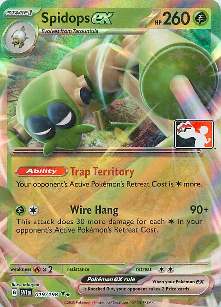 Spidops EX 019/198 Holo Pokemon Prize Pack Series NM