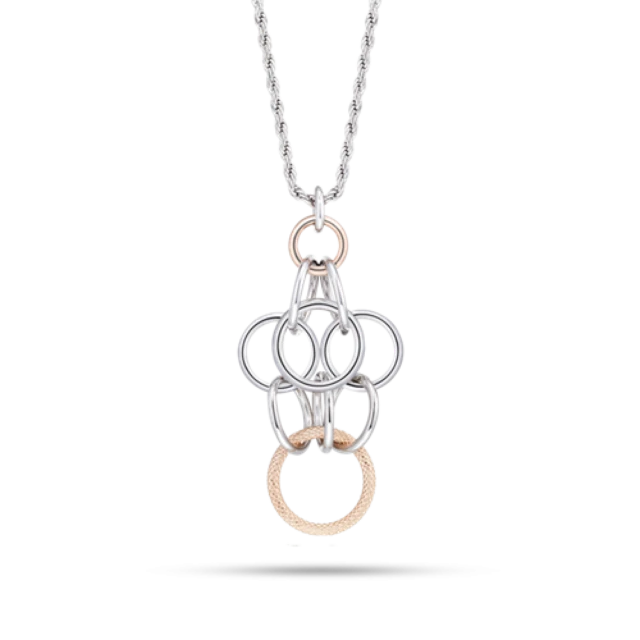 Collane e pendagli di bigiotteria d'argento in rodio