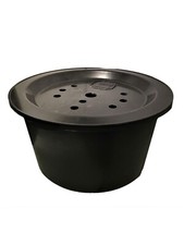 Springbrunnenbecken, PE-Becken ohne/mit GFK-Deckel rund Ø 66 cm für Quellsteine