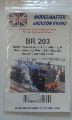 Letters/Numbers Decals for BR 1980s-90s Coach Modelmaster MMBR203 - Picture 1 of 2
