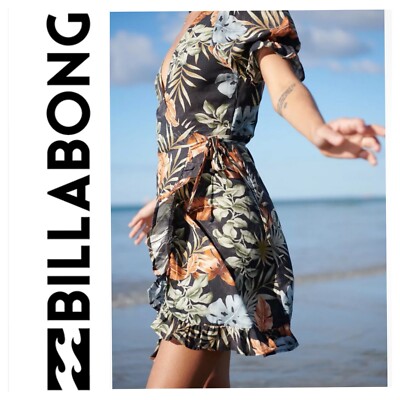 BNWT BILLABONG WOMEN S MY BABYLON WRAP DRESS (XS/6) RRP $89.99 NEW SEASON