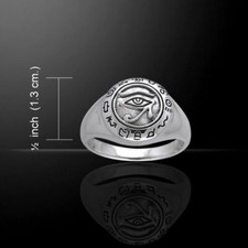 EYE OF RA * ÄGYPTISCHER GOTT HORUS .925 STERLING SILBER RING von Peter Stone -