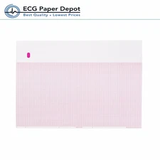 ECG EKG Printing Chart GE - Marquette  10 Pack-9402-024 Red Z-Fold 8.44" x 11"