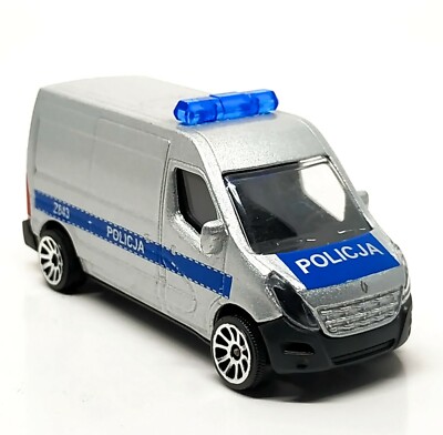 Majorette Renault Master Silver Poland Ambulance Policja 1:66 (3