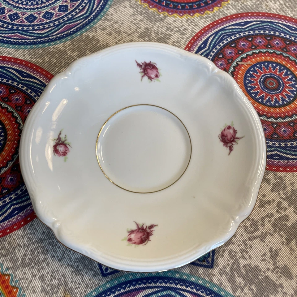 Hutschenreuther Arzberg Porzellan Goldrand Ingeborg, rote Rose - Kaffeetasse - Bild 2 von 4