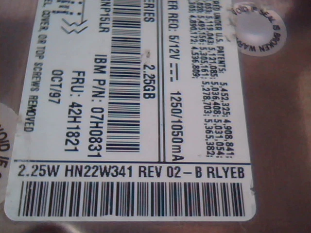 Hard Drive SCSI Quantum Harpoon 2275W HN22W011 42H1821 HN22W341 2.25W - Image 2 of 4