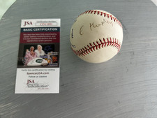 Elizabeth Hurley/Hugh Grant Signed Official MLB Baseball JSA COA with Ball Cube