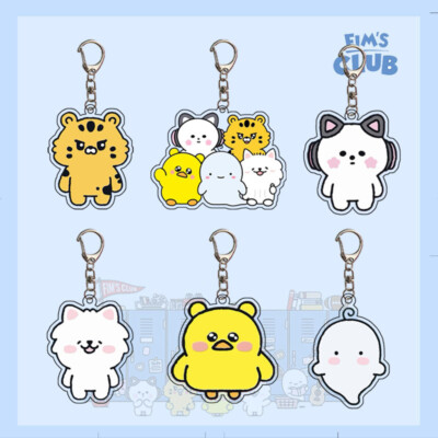 Kpop LE SSERAFIM FIM'S CLUB Cartoon Cute Acrylic Keychain Keyring